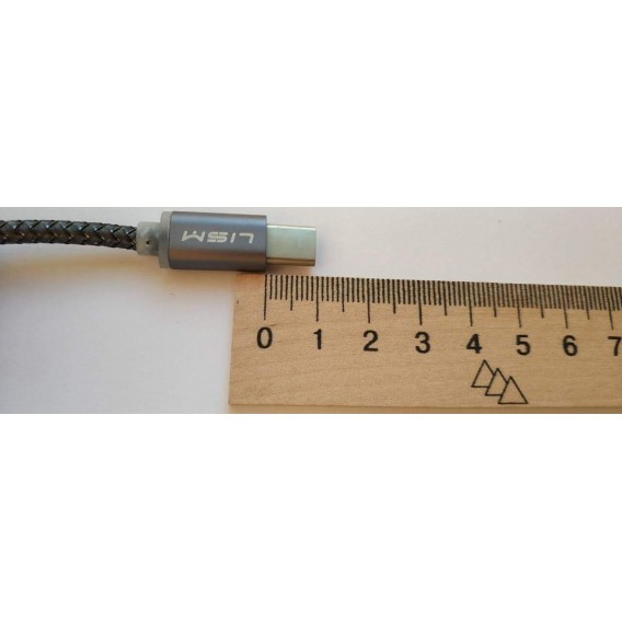 Type C USB кабель для захищених смартфонів 10 мм, салатовий