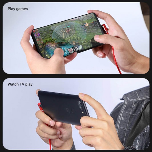 Угловой магнитный кабель черного цвета Type C на Samsung