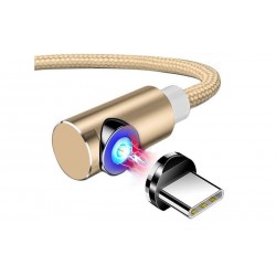 Магнитный кабель для зарядки телефона Type C угловой, 2 метра (Золото)