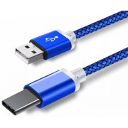 Type C USB-кабель з довгим з'єднувачем, синій