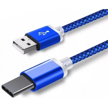 Type C USB-кабель для Ulefone Armor 7E з довгим штекером 10 мм, синій
