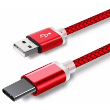 Type C USB-кабель для Doogee BL9000 з довгим штекером 10 мм, червоний