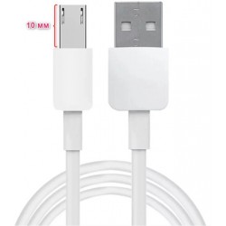 Micro USB кабель для захищених смартфонів: Blackview, Doogee, Sigma, 10 мм, білий