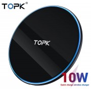 Беспроводная зарядка TOPK с поддержкой быстрой зарядки 10W (Черный)