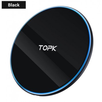 Беспроводная зарядка TOPK с поддержкой быстрой зарядки 10W (Черный) - Беспроводные ЗУ - изображение 2