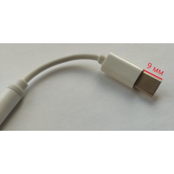 Перехідник з Type C 9 мм на навушники 3.5 мм для Blackview P10000, P10000 PRO