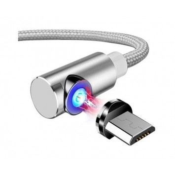 Магнітний Micro USB кабель кутовий Topk, 2 метра (Сірий)