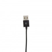 Магнитный USB кабель зарядки для умных часов 2 коннектора, 4 мм., Черный