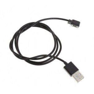 Магнітний USB кабель для смарт-годинників 2 pin, 4 мм, Чорний Магнітний USB кабель для смарт-годинників 2 pin, 4 мм, Чорний