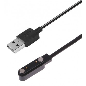 Чорний магнітний USB кабель 2 pin, 7.62 мм, для смарт-годинників