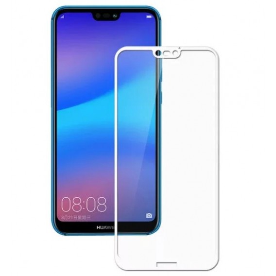 Захисне скло на Huawei P20 Lite, білий