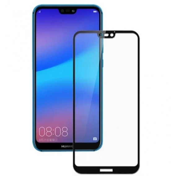 Захисне скло на Huawei P20 Lite, чорне