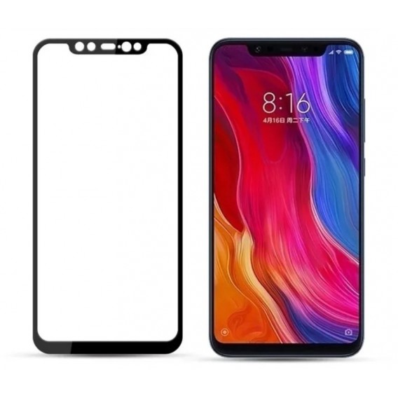 Защитное стекло для Xiaomi Mi8, черное