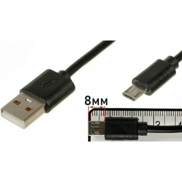 Черный Micro USB-кабель с долгим соединителем 2A для зарядки и передачи данных