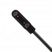 Магнитный USB кабель зарядки для умных часов 2 коннектора, 7.62 мм. Черный