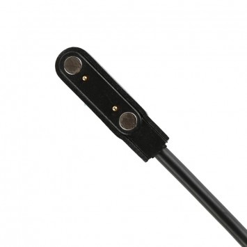 Чорний магнітний USB кабель для смарт-годинників 2 pin, 7.62 мм