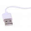 Магнитный USB кабель зарядки для умных часов 2 коннектора, 2.84 mm., белый