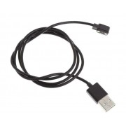 Магнітний USB кабель зарядки для розумних годинників 2 коннектори, 2.84 mm., Чорний