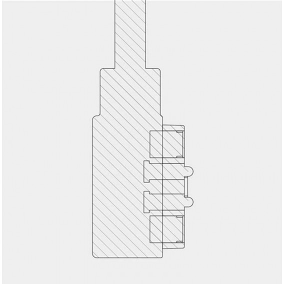 Магнітний USB кабель зарядки для розумних годинників 2 коннектори, 2.84 mm., Чорний
