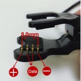 Кабель зарядки для розумних годинників 4 коннектора 8 mm (універсальний), чорного кольору