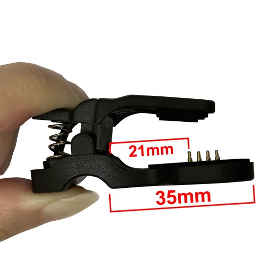 Кабель зарядки для умных часов 4 коннектора 9 mm (универсальный), черного цвета