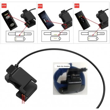 USB кабель зарядки для Smart Watch: 2 pin 2.84 mm 3 mm, 4 mm, 2pin 6 mm, универсальный