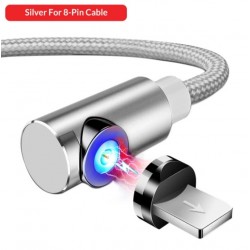 Магнітний кабель для зарядки Iphone кутовий, 2 метра (Сірий)