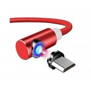 Магнітний Micro USB кабель кутовий Topk, 2 метра (Червоний)