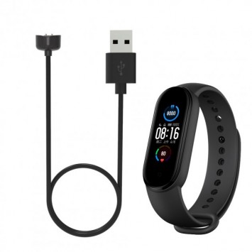 USB зарядный кабель для фитнес браслетов Xiaomi: mi band 7, mi band 6, mi band 5 на белом фоне