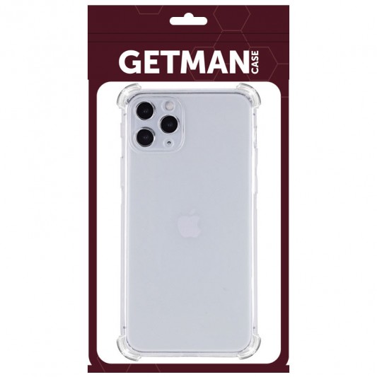 TPU чохол для Apple iPhone 12 Pro (6.1"") - GETMAN Ease logo посилені кути (Безбарвний (прозорий)) - зображення 1 