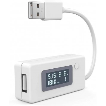 Белый USB тестер KCX 017 для измерения напряжения и тока