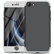 Пластикова накладка для iPhone SE 2 / 3 (2020 / 2022) / iPhone 8 / iPhone 7 GKK LikGus 360 градусів (opp) (Чорний/Срібний)