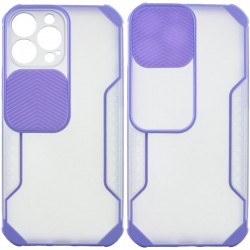 Чехол для iPhone 13 Pro Camshield matte Ease TPU со шторкой (Сиреневый)