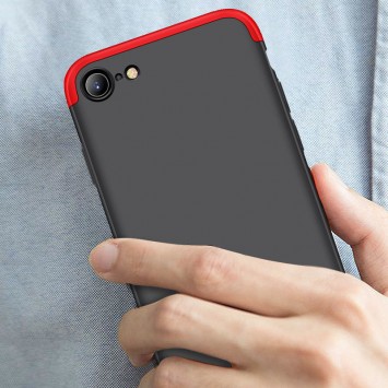 Пластикова накладка для iPhone SE 2 / 3 (2020 / 2022) / iPhone 8 / iPhone 7 GKK LikGus 360 градусів (opp) (Чорний/Червоний) - Чохли для iPhone SE 2 / 3 (2020 / 2022) / 8 / 7 - зображення 4 