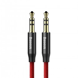 Аудио кабель Aux Baseus Yiven M30 (1m) (CAM30-BS) (Черный / Красный)
