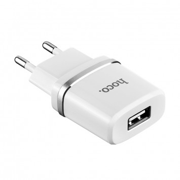 Зарядное устройство Hoco C11 USB Charger 1A (Белый)