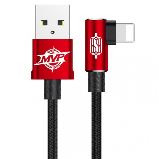 Зарядний кабель Baseus MVP Elbow Lightning Cable 2.4A (1m) (CALMVP) (Red)