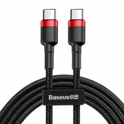 Дата кабель Baseus Cafule Type-C to Type-C Cable PD 2.0 60W (1m) (CATKLF-G) (Черный / Красный)