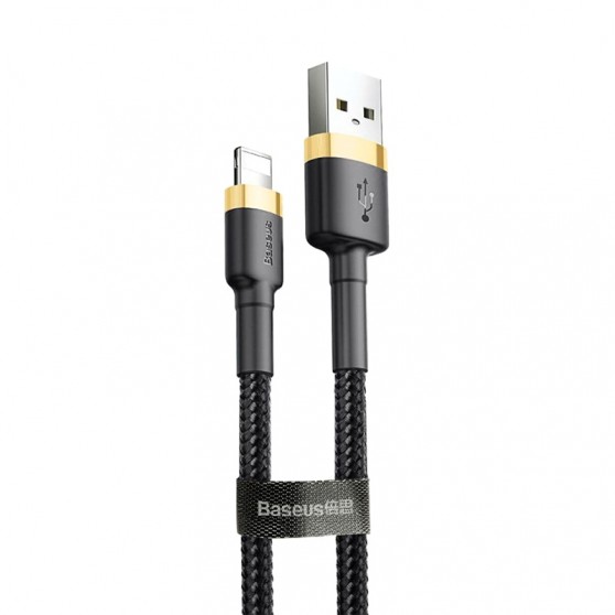 Дата кабель Baseus Cafule Lightning Cable 2A (3m) (CALKLF-R) (Золотий/Чорний)