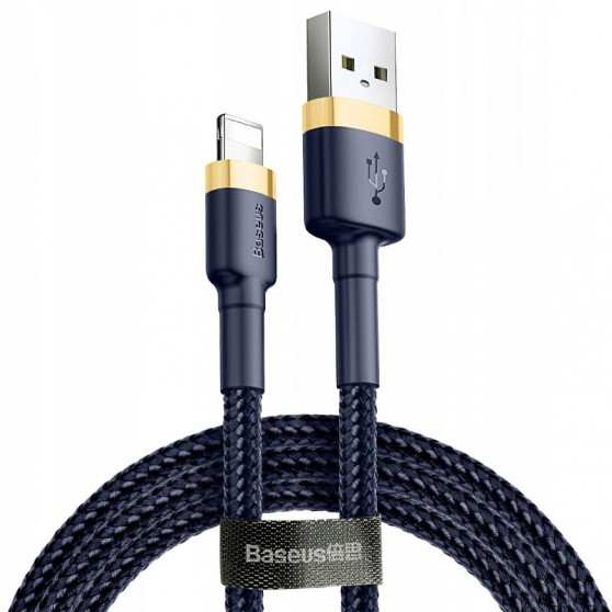 Дата кабель Baseus Cafule Lightning Cable 1.5A (2m) (CALKLF-C) (Золотий / Синій)