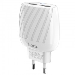 Зарядний пристрій Hoco C78A (2USB/2.4A) (Білий)