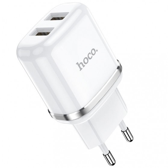 Зарядний пристрій Hoco N4 (2USB/2.4A) (Білий)