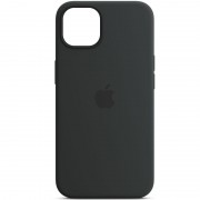 Чехол для iPhone 13 - Silicone case (AAA) full with Magsafe and Animation (Черный / Midnight)