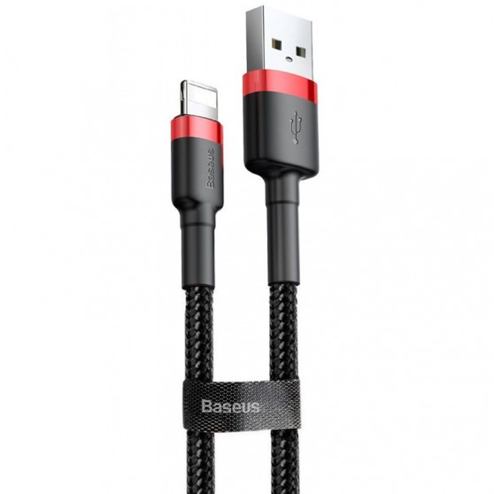 Дата кабель Baseus Cafule Lightning Cable 2.4A (1m) (CALKLF-B) (Червоний/Чорний)