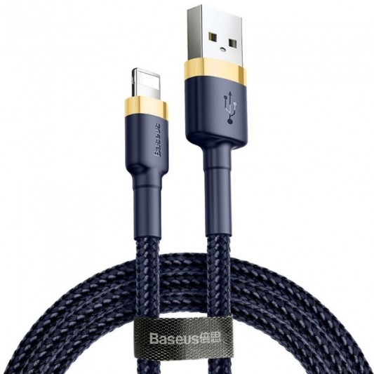 Дата кабель Baseus Cafule Lightning Cable 2.4A (1m) (CALKLF-B) (Золотий / Синій)