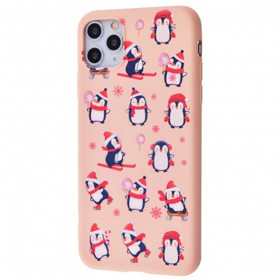 TPU чохол для Apple iPhone 11 Pro (5.8"") - WAVE Fancy (Penguins / Pink sand)