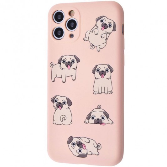 TPU чохол для Apple iPhone 11 Pro Max (6.5"") - WAVE Fancy (Pug / Pink sand)