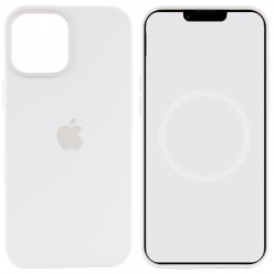 Чохол для Apple iPhone 12 Pro Max (6.7"") - Silicone case (AAA) full with Magsafe and Animation (Білий / White)