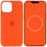 Чехол для Apple iPhone 12 Pro Max (6.7"") - Silicone case (AAA) full with Magsafe and Animation (Оранжевый / Electric Orange)