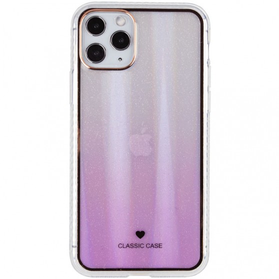 TPU+Glass чохол для Apple iPhone 11 Pro (5.8"") - Aurora Classic (Бузковий)